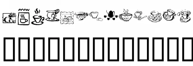 KR Teatime Dings फ़ॉन्ट लोअरकेस