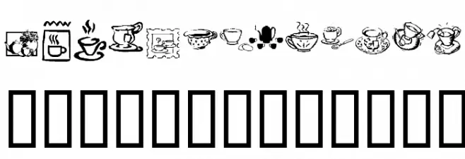 KR Teatime Dings 字体 大写