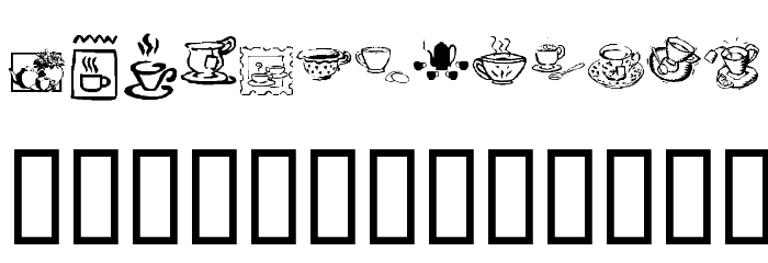 KR Teatime Dings Font LOWERCASE