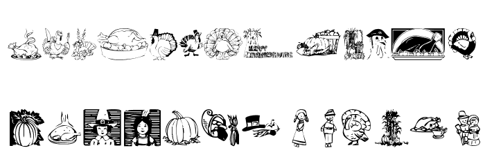 KR Thanksgiving 2002 Font LOWERCASE