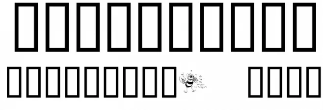 KR That Silly Hunnybee! Font OTHER CHARS