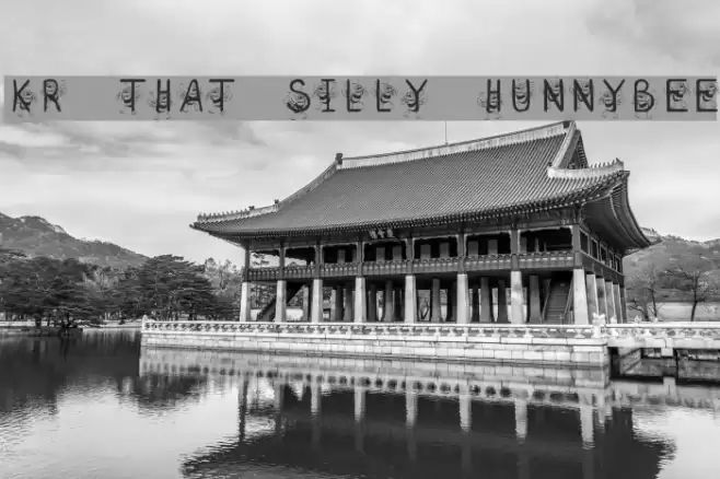 KR That Silly Hunnybee! Font examples