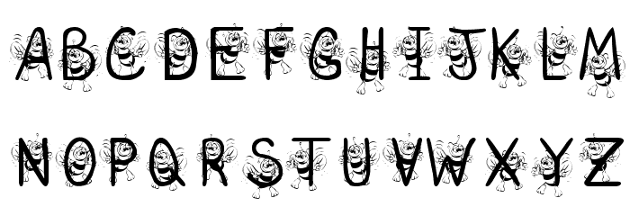 KR That Silly Hunnybee! Fuentes MINÚSCULAS