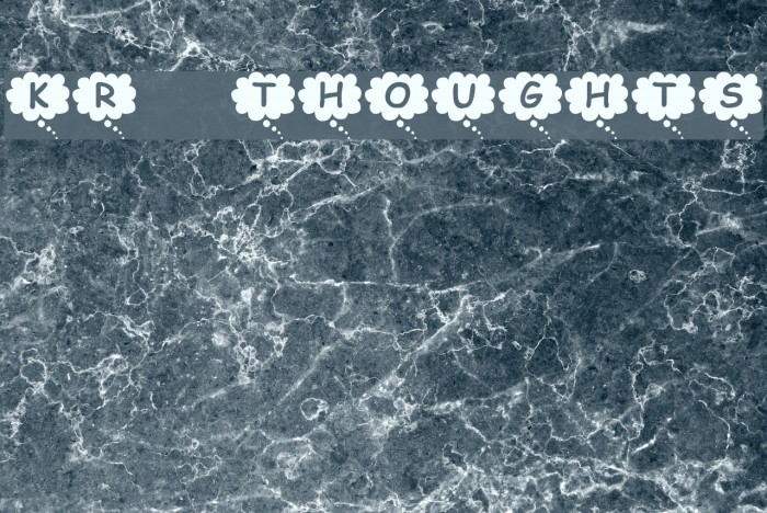 KR Thoughts Font examples