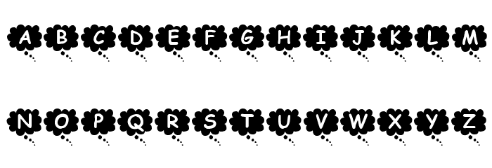 KR Thoughts Font LOWERCASE