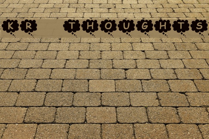 KR Thoughts Font examples