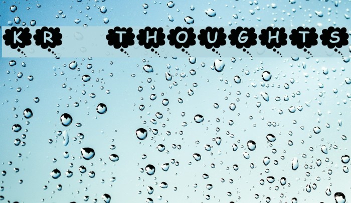 KR Thoughts Font examples