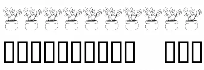 KR Three Flowers Font OTHER CHARS