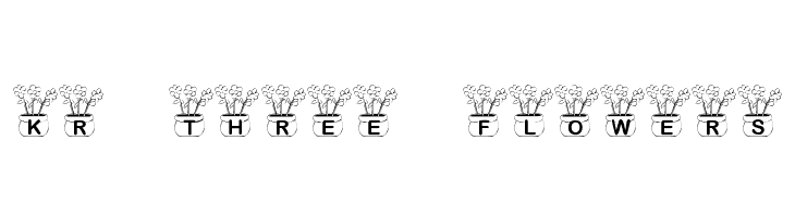 KR Three Flowers  Frei Schriftart Herunterladen