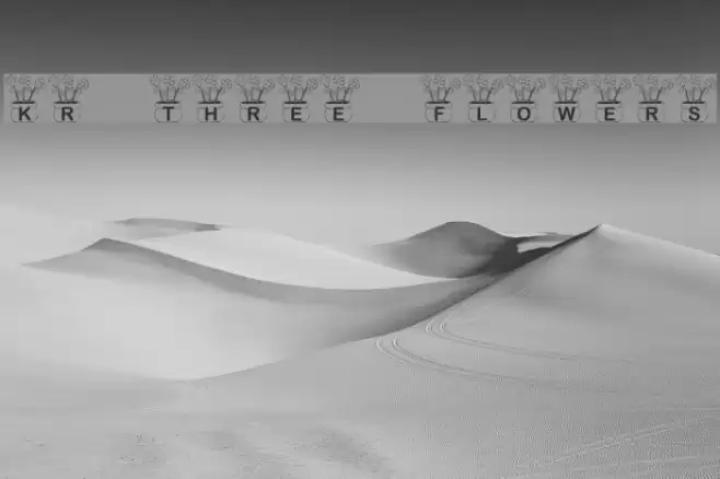 KR Three Flowers Font examples