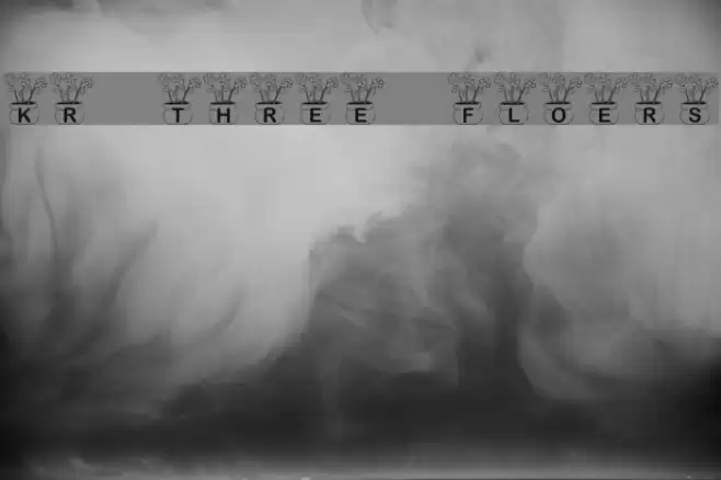 KR Three Flowers Font examples