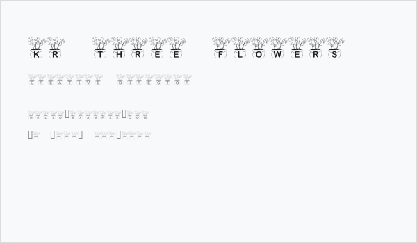 KR Three Flowers Business Card