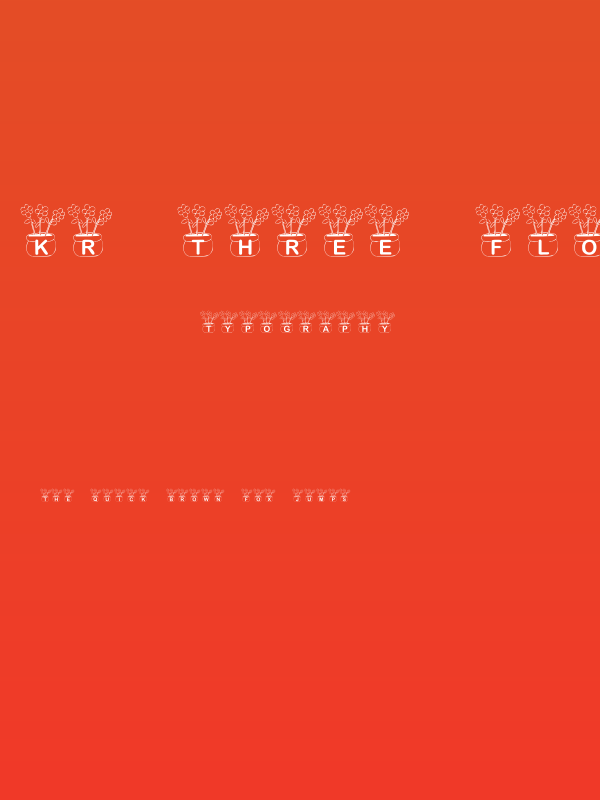 KR Three Flowers Poster