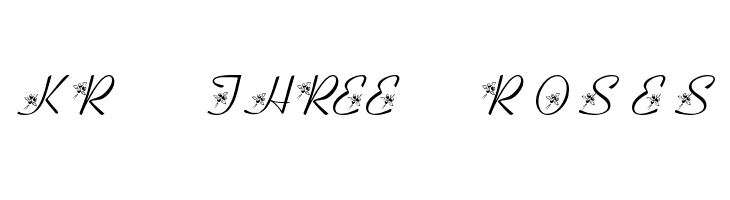 KR Three Roses Font