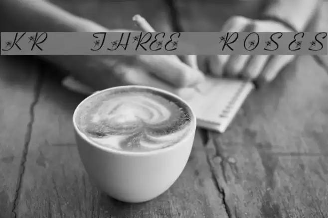 KR Three Roses Font examples
