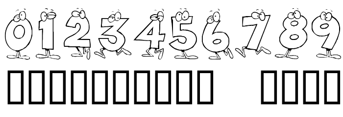 KR Toon Numbers Font OTHER CHARS