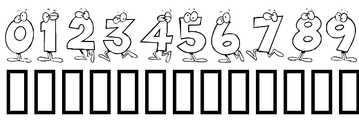 KR Toon Numbers Font OTHER CHARS
