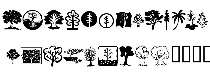 KR Trees Font OTHER CHARS