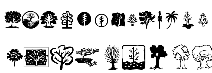 KR Trees Font LOWERCASE