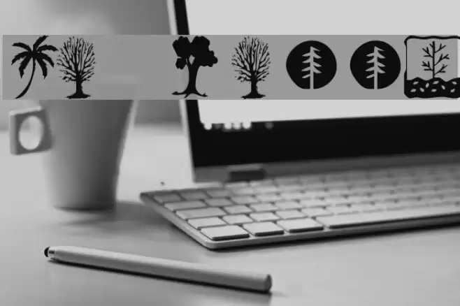 KR Trees Font examples