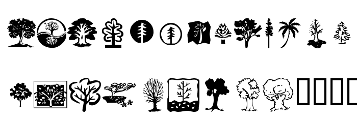 KR Trees Font LOWERCASE