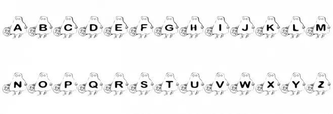 KR Trick Or Treat خط أحرف صغيرة