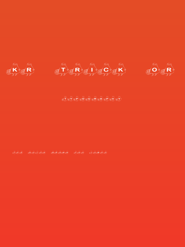 KR Trick Or Treat Poster