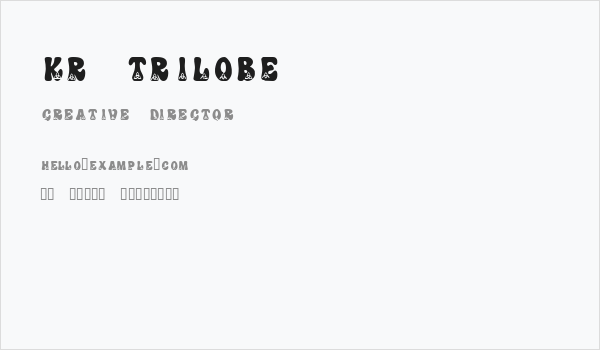 KR Trilobe Business Card