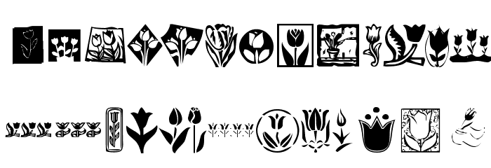 KR Tulips Font OTHER CHARS