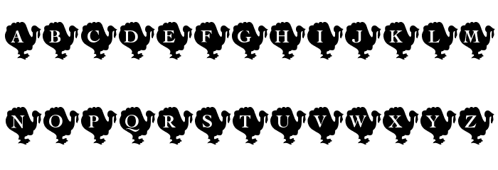 KR Turkey Time Font OTHER CHARS