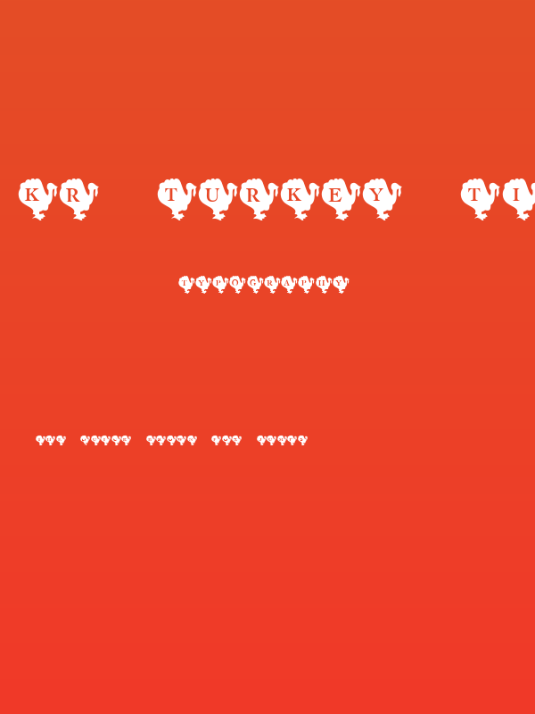 KR Turkey Time Poster