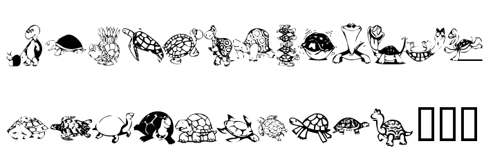 KR Turtles For Julie Font OTHER CHARS