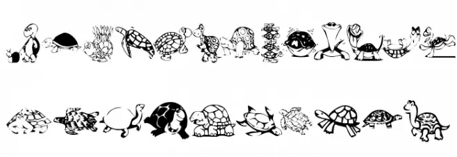 KR Turtles For Julie フォント 大文字