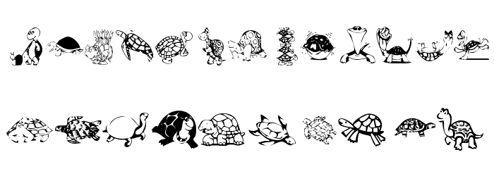 KR Turtles For Julie Font LOWERCASE