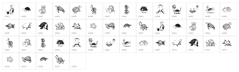 KR Turtles For Julie Character Map