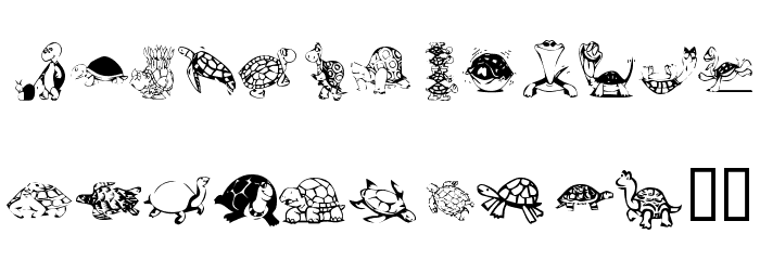 KR Turtles For Julie Font LOWERCASE