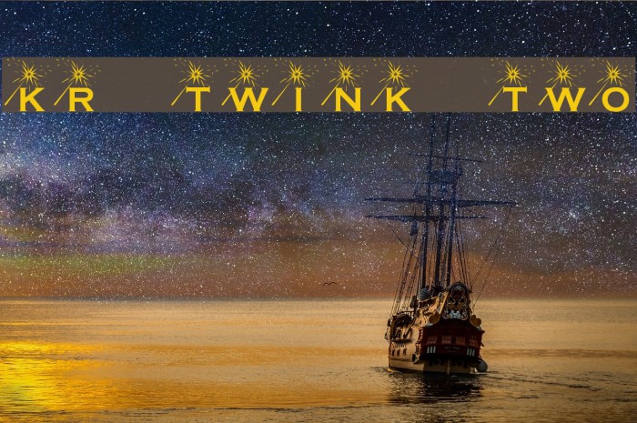KR Twink Two Font examples
