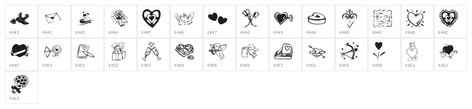 KR Valentine 2003 Character Map
