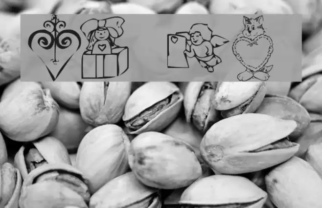 KR Valentine 2003 Font examples