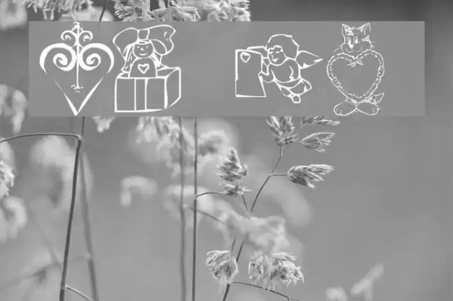 KR Valentine 2003 Font examples