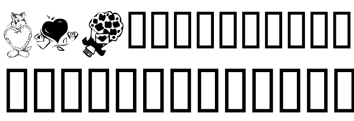 KR Valentine 2003 Font LOWERCASE