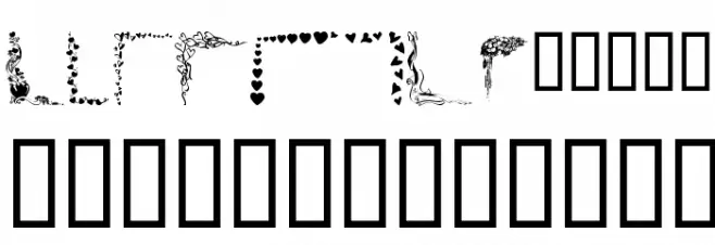 KR Valentine Borders Caratteri MINUSCOLO
