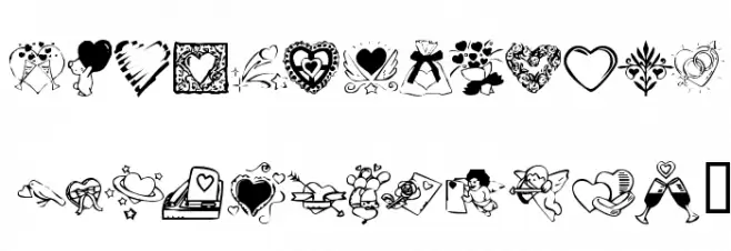 KR Valentine Dings 2002 Schriftart Groß