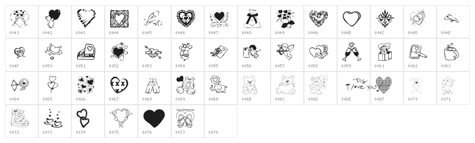 KR Valentine Dings 2002 Character Map