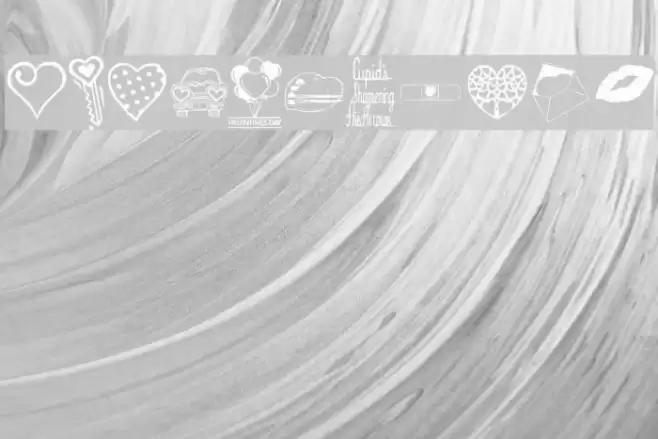 KR Valentine Dings Font examples