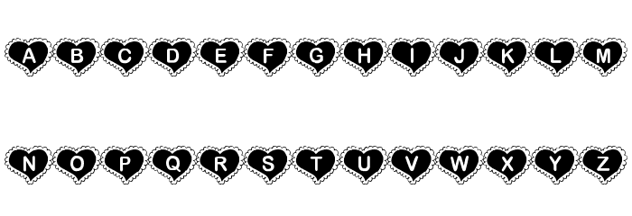 KR Valentine Heart Font LOWERCASE
