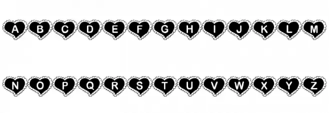 KR Valentine Heart Fuentes MINÚSCULAS