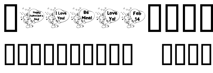 KR Valentine Kat Font OTHER CHARS