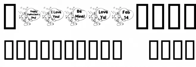 KR Valentine Kat خط محارف أخرى