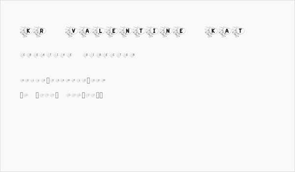 KR Valentine Kat Business Card